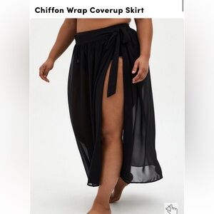 Plus size, swim suit cover up , bohemian , chiffon , black ,see through